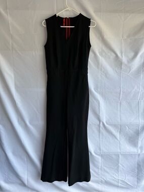 SPANX Women’s Black Wide Leg Jumpsuit Size Small Sleeveless Stretch